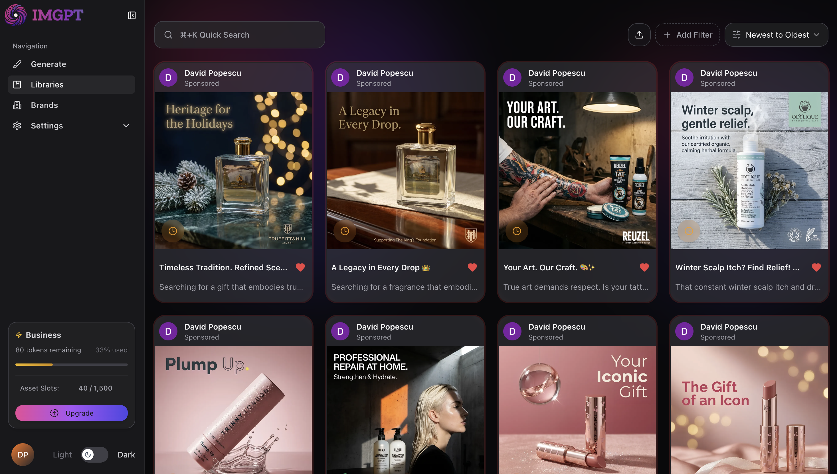 Ad Library Dashboard