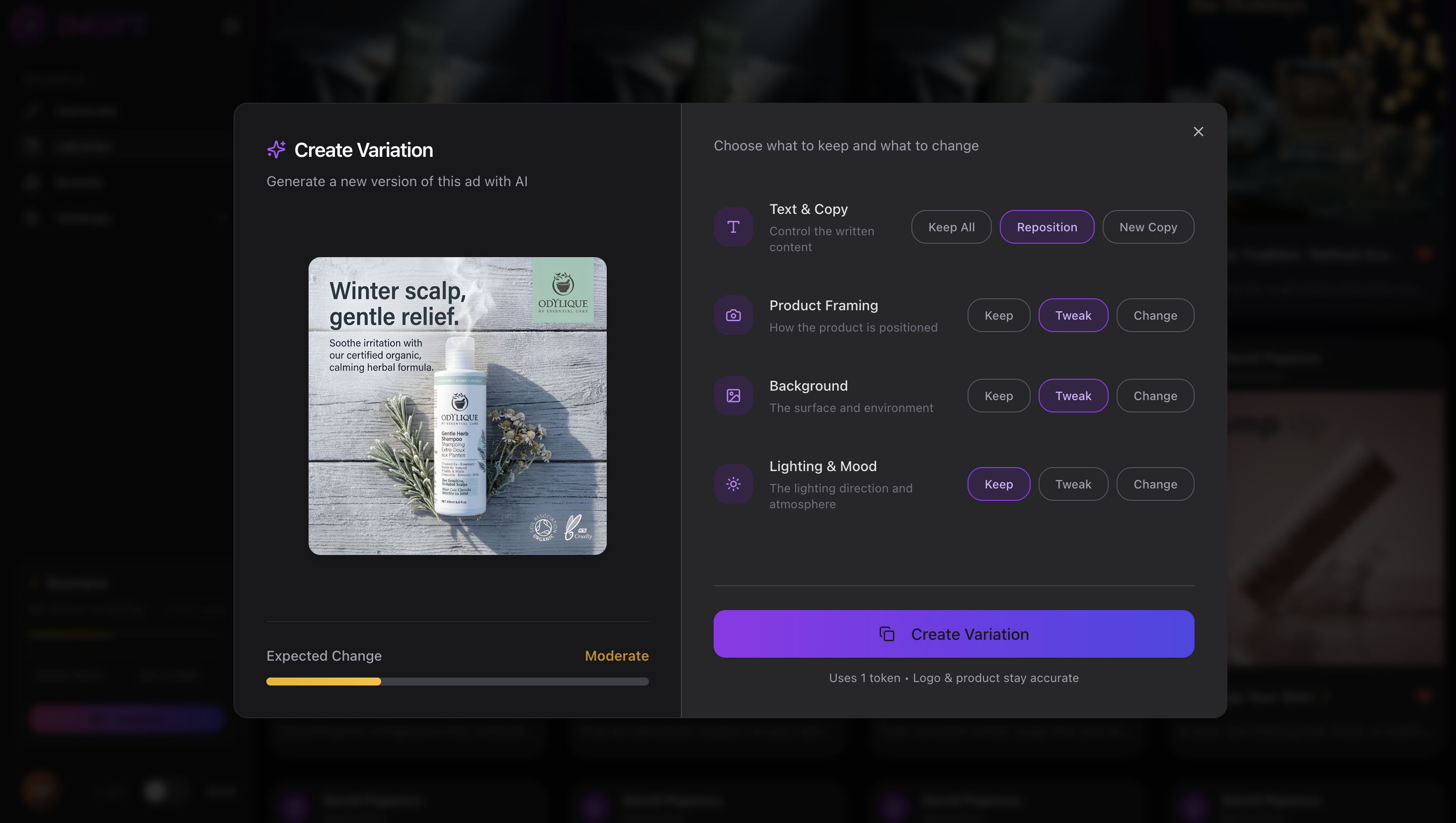 Create Variation Dashboard